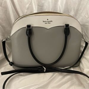 Kate Spade Grey and White Handbag
